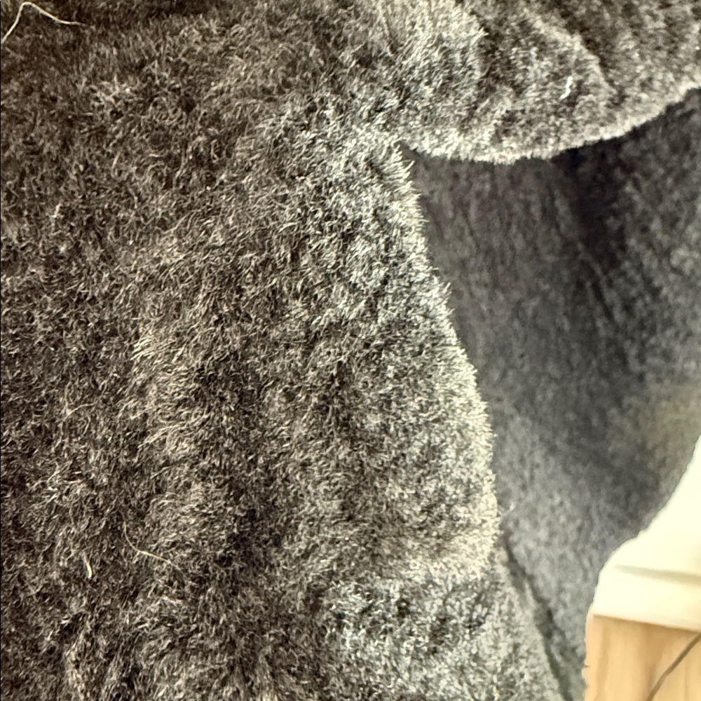 native american shearling coat black Sz M/L - Picture 8 of 10